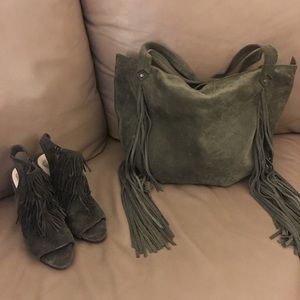 Olive Suede Purse